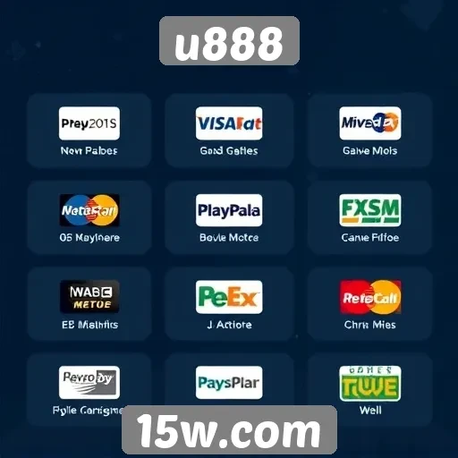 Métodos de pagamento disponíveis no u888